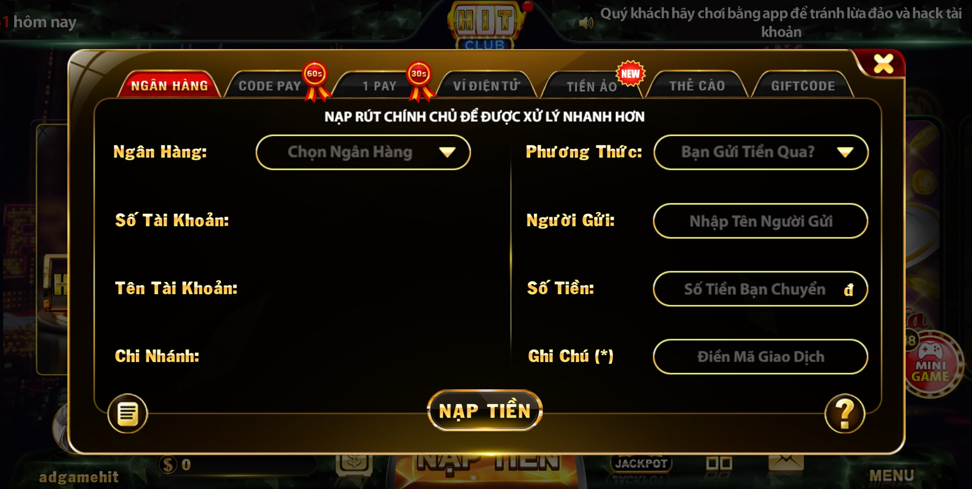 Trách nhiệm của người chơi khi tham gia Hit Club